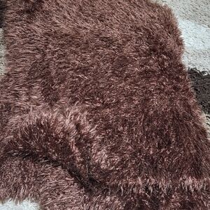 Plush Brown Shaggy Rug